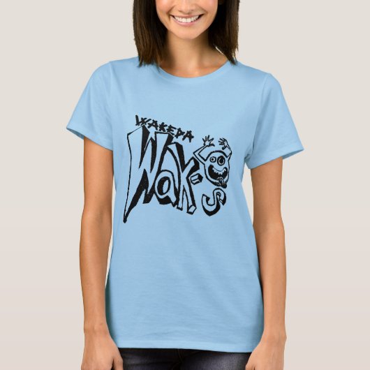 Zwarte Wako-inkt T-shirt (Voorkant)
