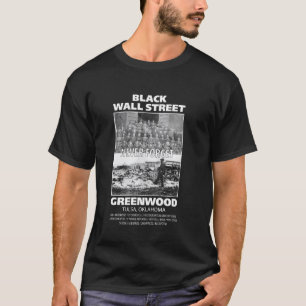 Zwarte Wall Street Geschiedenis T-shirt