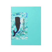 zwarte walvis Thunder_Cove blauw Notitieblok (Gedraaid)