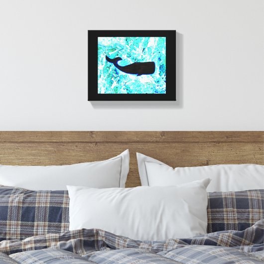 zwarte walvis Thunder_Cove Canvas Afdruk (Insitu (Slaapkamer))
