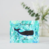 zwarte walvisblauwe Thunder_Cove Briefkaart (Staand voorkant)