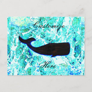 zwarte walvisblauwe Thunder_Cove Briefkaart