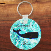 zwarte walvisblauwe Thunder_Cove Sleutelhanger (Voorkant)