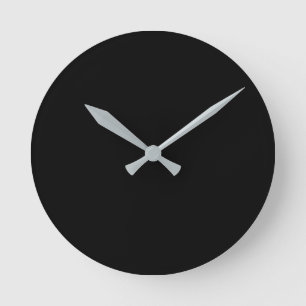 Zwarte wandklok ronde klok