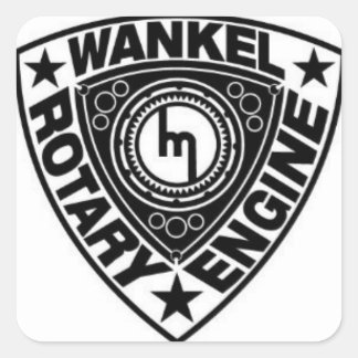 Zwarte Wankel roterende motor Stickers