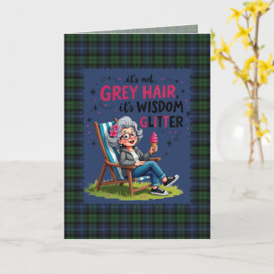 Zwarte Watch Oude Schotse Tartan Humoristisch  Kaart