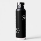 Zwarte waterfles met naam (Rechts)