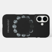 Zwarte Waterverf Moon Phases Personeelsformaten Case-Mate iPhone Case (Achterkant (horizontaal))