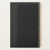 Zwarte Waterverf Moon Phases Personeelsformaten Planner (Achterkant)