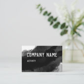 Zwarte Waterverf Visitekaartje (Staand voorkant)