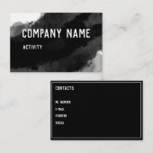 Zwarte Waterverf Visitekaartje (Voorkant / Achterkant)