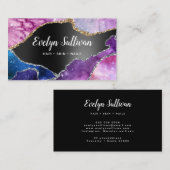 zwarte waterverf visitekaartje (Voorkant / Achterkant)