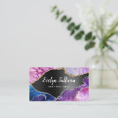 zwarte waterverf visitekaartje (Staand voorkant)