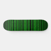 Zwarte Wavy Lines - Groen Skateboard (Horizontaal)
