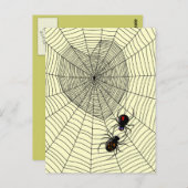 Zwarte weduwe briefkaart (Voorkant / Achterkant)