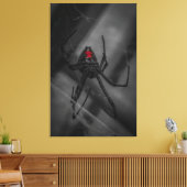 Zwarte weduwe canvas afdruk (Insitu (Woonkamer))