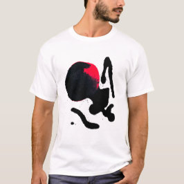 Zwarte weduwe inkt vlek Abstracte kunst T-shirt