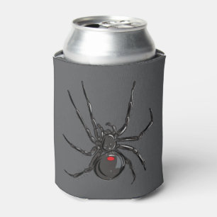 Zwarte Weduwe Spider Originele Tekenkunst Blikjeskoeler