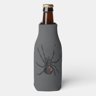 Zwarte Weduwe Spider Originele Tekenkunst Flesjeskoeler