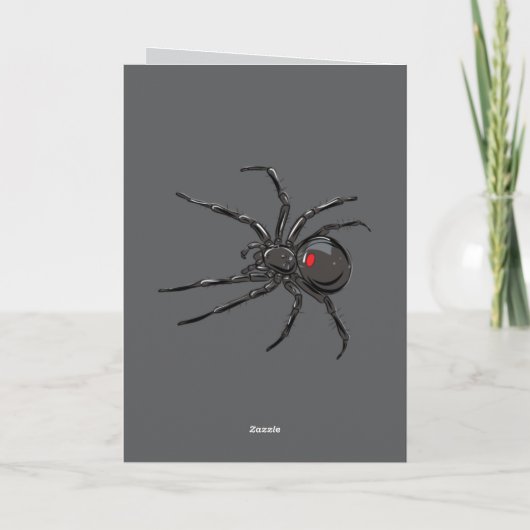 Zwarte Weduwe Spider Originele Tekenkunst Kaart (Achterkant)