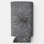 Zwarte weduwe spin en spinnenweb tekenkunst (Achterkant)