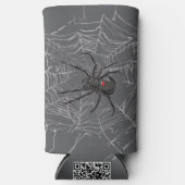 Zwarte weduwe spin en spinnenweb tekenkunst (Voorkant)