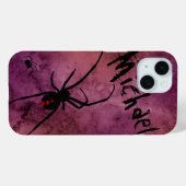 Zwarte Weduwe Spin Gotische Halloween Monogram Case-Mate iPhone Case (Achterkant (horizontaal))