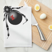 Zwarte weduwe theedoek (Quarter Fold)