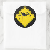 Zwarte weduwe Xing! Ronde Sticker (Tas)