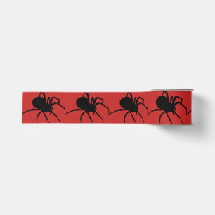 Zwarte Weduwen op Rode Halloween Lint