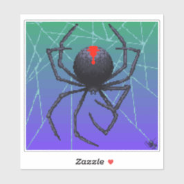 Zwarte weduwpixel sticker