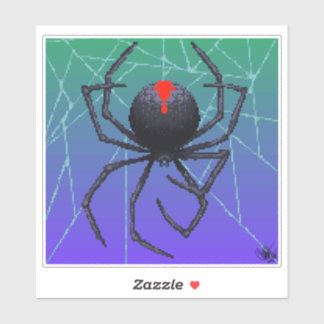 Zwarte weduwpixel sticker
