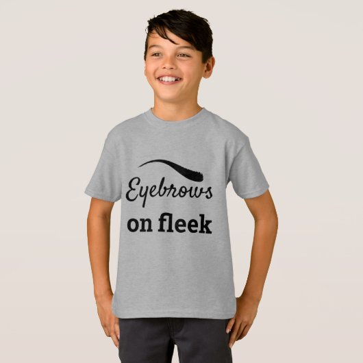 Zwarte Wenkbrauwen op Fleek Trendy Flawless Style  T-shirt (Voorkant volledig)