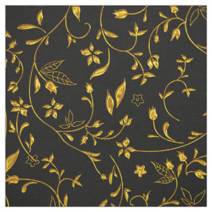 Zwarte werf van Elegant Damask Fabric Stof