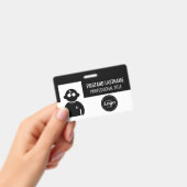 Zwarte werknemer badge (Handheld)