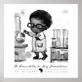 Zwarte wetenschapper poster