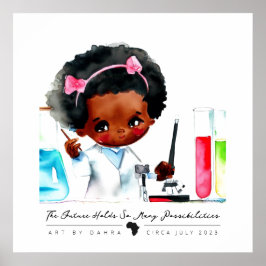 Zwarte wetenschapper poster