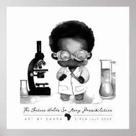 Zwarte wetenschapper poster