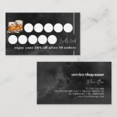 Zwarte whisky klantenkaartje (Voorkant / Achterkant)