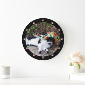 ZWARTE WHITE CAT EN HARLEQUIN PET Masquerade Party Grote Klok (Huis)