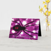 Zwarte Widowed Spin Kaart (Gele Bloem)