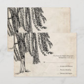 zwarte wilde bomen RSVP Kaartje (Voorkant / Achterkant)