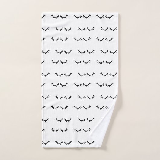 Zwarte wimpers bad handdoek (Handdoek)