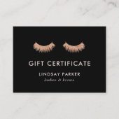 Zwarte Wimpers Make-up Artiest Gift Certificaat (Voorkant)