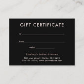 Zwarte Wimpers Make-up Artiest Gift Certificaat (Achterkant)