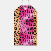 Zwarte wimpers roze crème luipaard cadeaulabel (Achterkant)