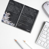 Zwarte Winter bruiloft dank u kaart