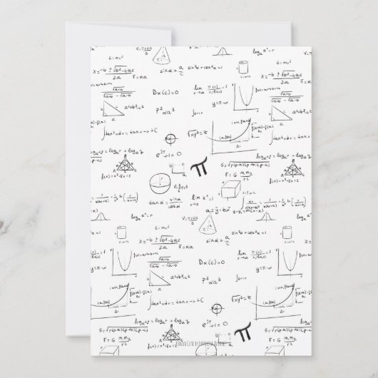 Zwarte wiskundeverloopdop kaart (Achterkant)