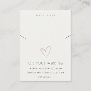 ZWARTE WIT-HART WEDDING GIFT KETTING DISPLAY PLAATSKAARTJE