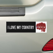 zwarte witte Amerikaanse vuistslag en Tattoo Ameri Bumpersticker (Op auto)